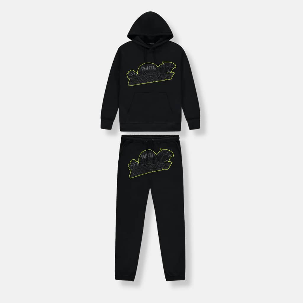 Trapstar Shooters Hooded Tracksuit - Black/Lime