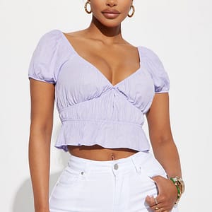 Brunch On Me Top - Lavender