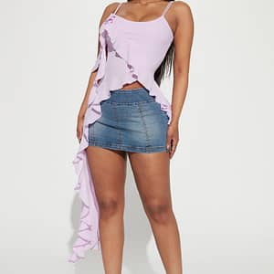 Divine Feminine Ruffle Top - Lavender
