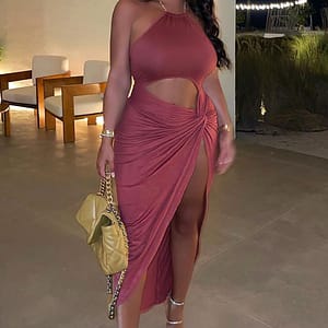 Laguna Beach Halter Maxi Dress - Marsala