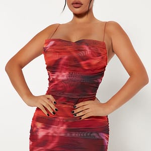 Maddie Ruched Mini Dress - Multi Color