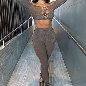 Melanie Legging Set - Brown