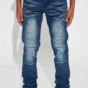 Mini Big Kid Wild One Skinny Jeans - Blue Wash