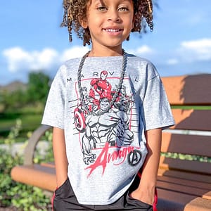 Mini Marvel Avengers Short Sleeve Tee - Grey