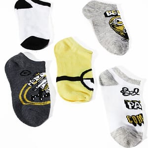 Mini Minion Boys 5 Pack Socks - Grey/combo