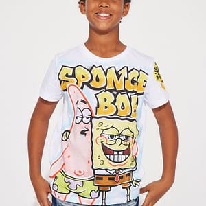 Mini Spongebob Best Buddies Short Sleeve Tee - White