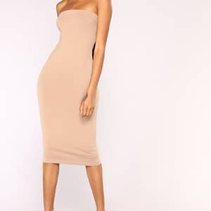 Rhianna Tube Dress - Taupe