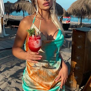 Sparks Are Flying Satin Mini Dress - Mint
