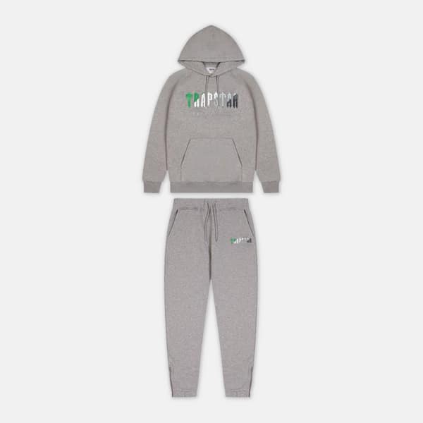 Trapstar Chenille Decoded Tracksuit - Grey/Green