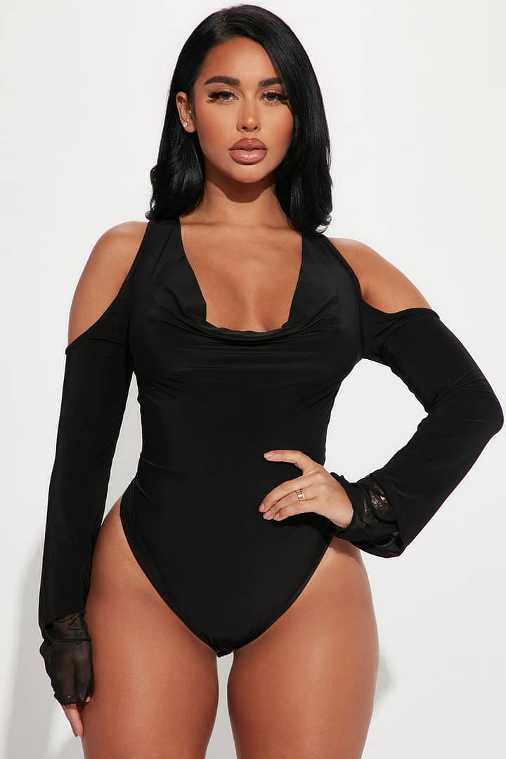 Impress Me Bodysuit - Black