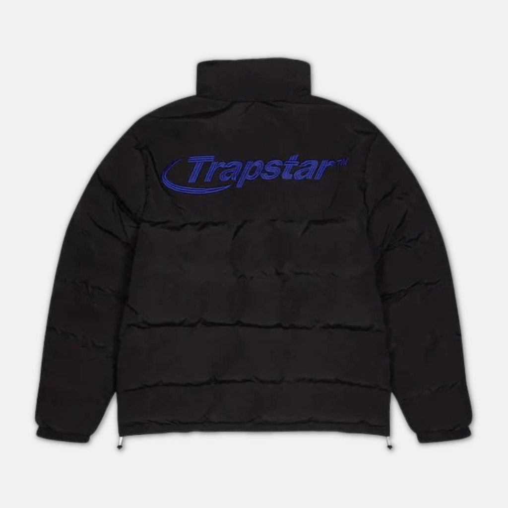 Trapstar Hyperdrive Bomber Jacket Black/Blue Dripscan